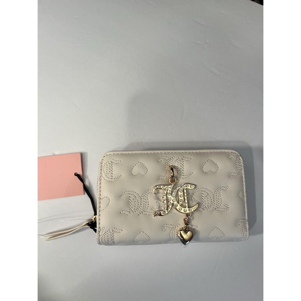 Juicy Couture Wallet NWT Soft White Everything Nice Bi-Fold Gold Hardware Bling